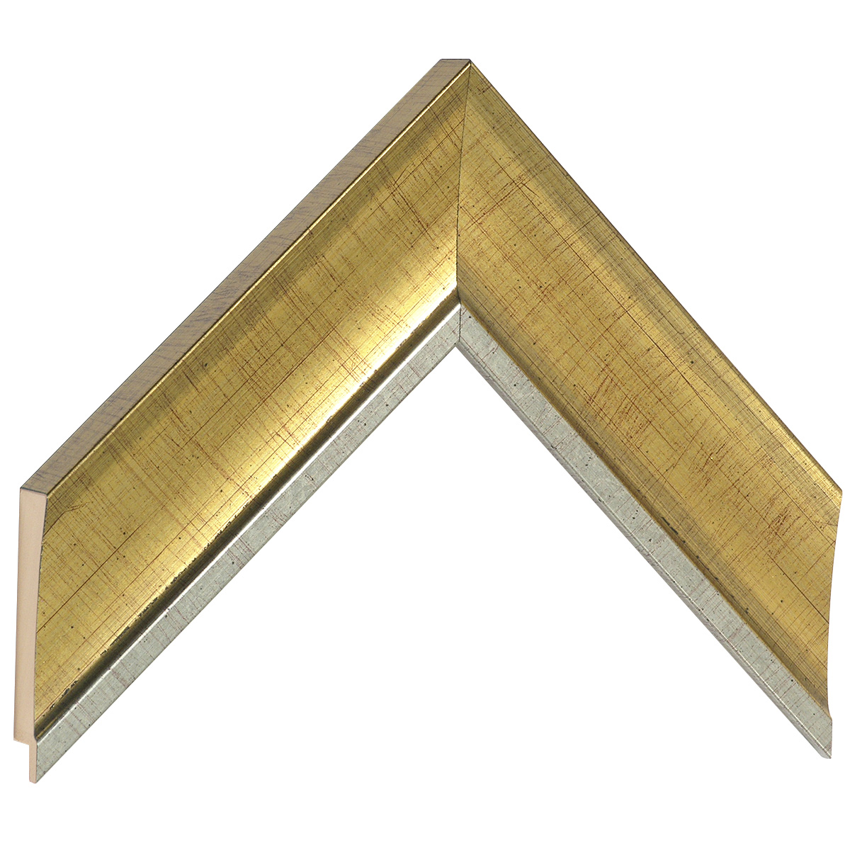 Asta pino giuntato - Larghezza 50mm Altezza 20 - Oro con filo argento - Campione