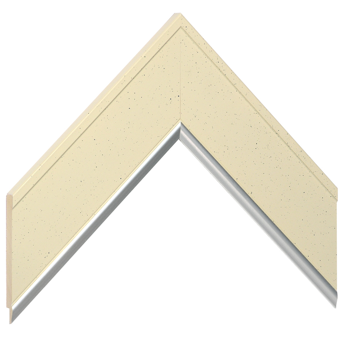 Asta pino giuntato - Larghezza 55mm Altezza 11 - Beige, filo argento - Campione