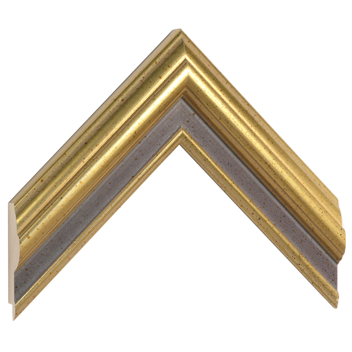 Asta in ayous - Larghezza 50mm Altezza 27 - Oro con gola viola - Campione