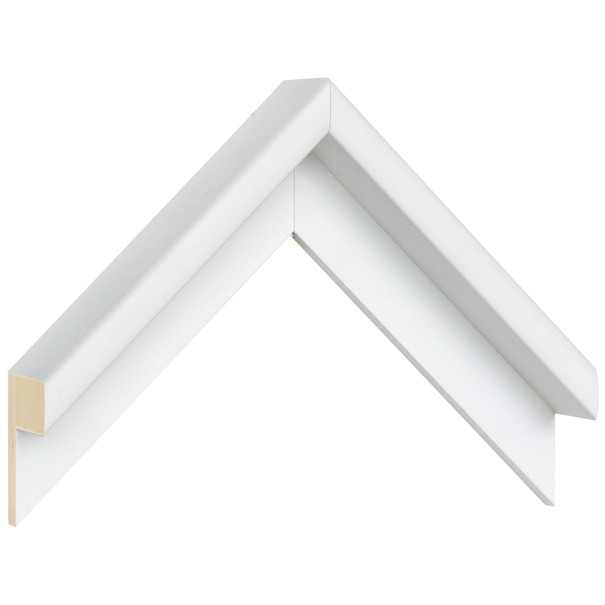 Asta a L - Ayous - Larghezza 40mm Altezza 54 - Bianco, poro aperto - Campione