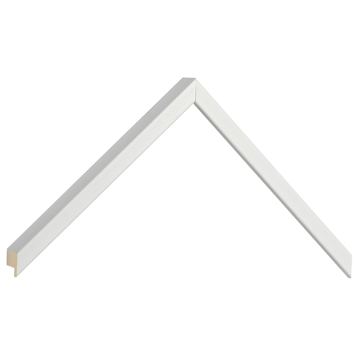 Asta pino giuntato - Larghezza 10mm Altezza 25 - Bianco opaco - Campione
