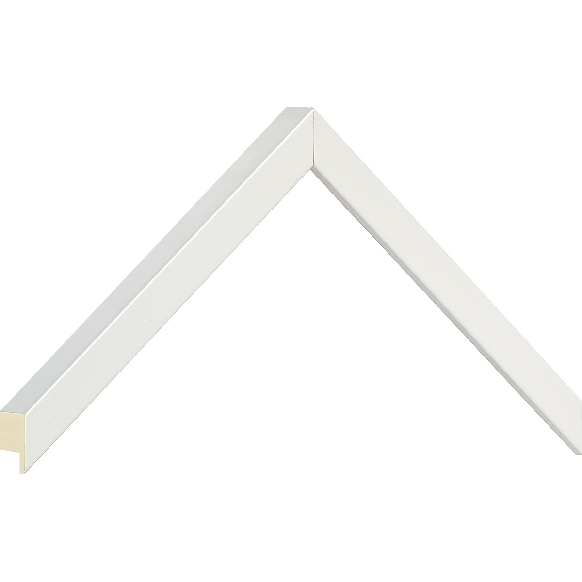 Asta in ayous piatta - Larghezza 15mm Altezza 25 - Bianco lucido - Campione