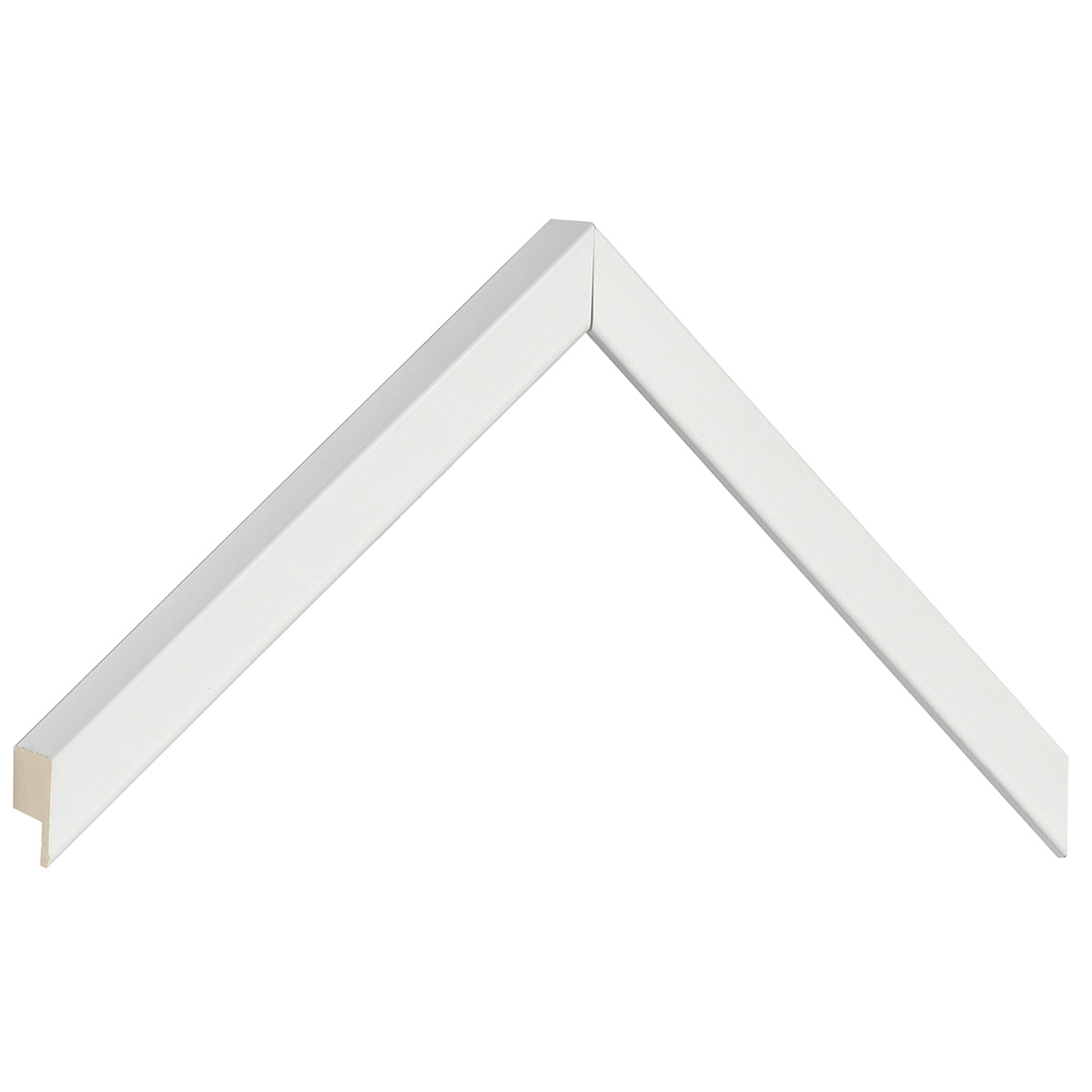 Asta in ayous piatta - Larghezza 15mm Altezza 25 - Bianco opaco - Campione
