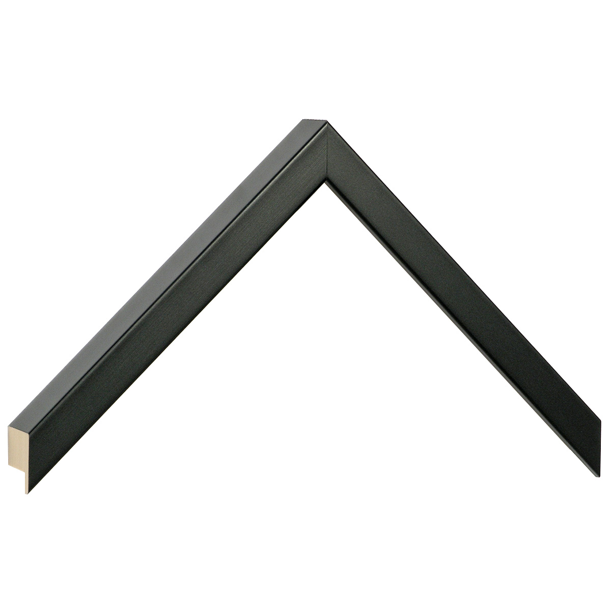 Asta in ayous piatta - Larghezza 15mm Altezza 25 - Nero opaco - Campione