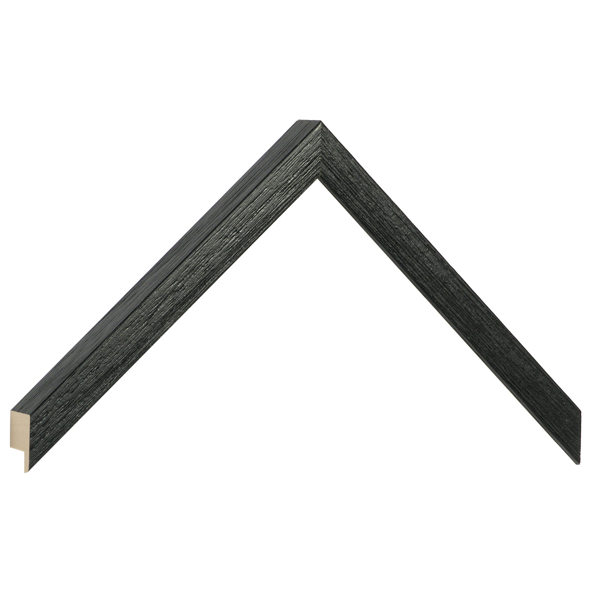 Asta in ayous piatta - Larghezza 15mm Altezza 25 - Nero, poro aperto - Campione