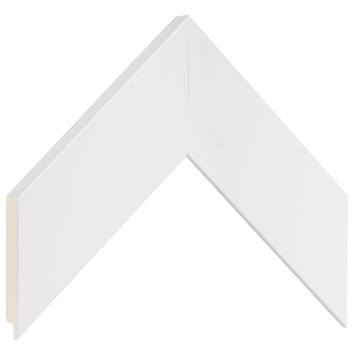 Asta in ayous piatta - Larghezza 58mm Altezza 20 - Bianco opaco - Campione