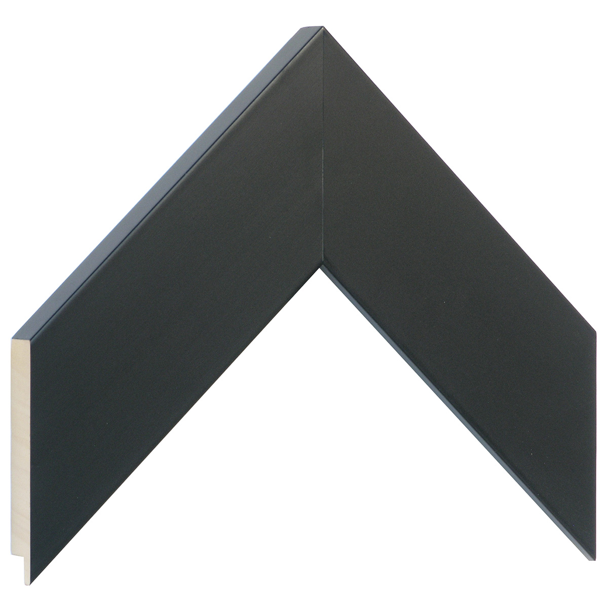 Asta in ayous piatta - Larghezza 58mm Altezza 20 - Nero opaco - Campione