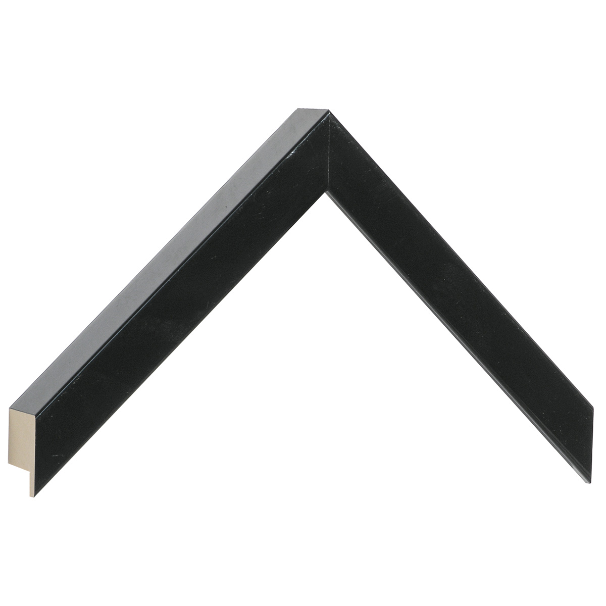 Asta in ayous - Larghezza 20mm Altezza 32 - Nero lucido - Campione