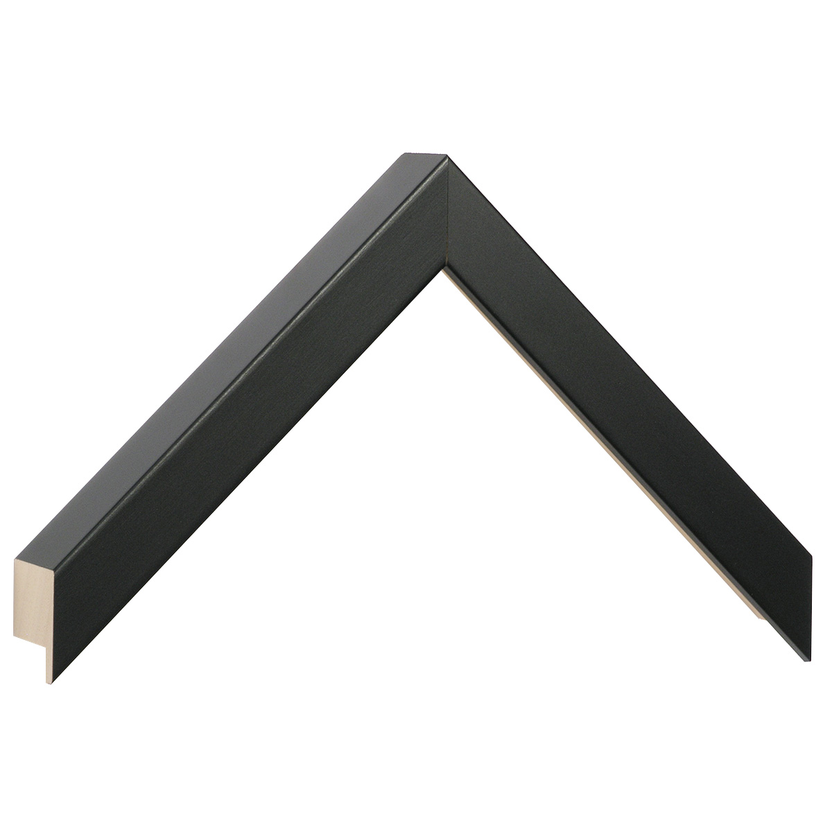 Asta in ayous piatta - Larghezza 20mm Altezza 32 - Nero opaco - Campione