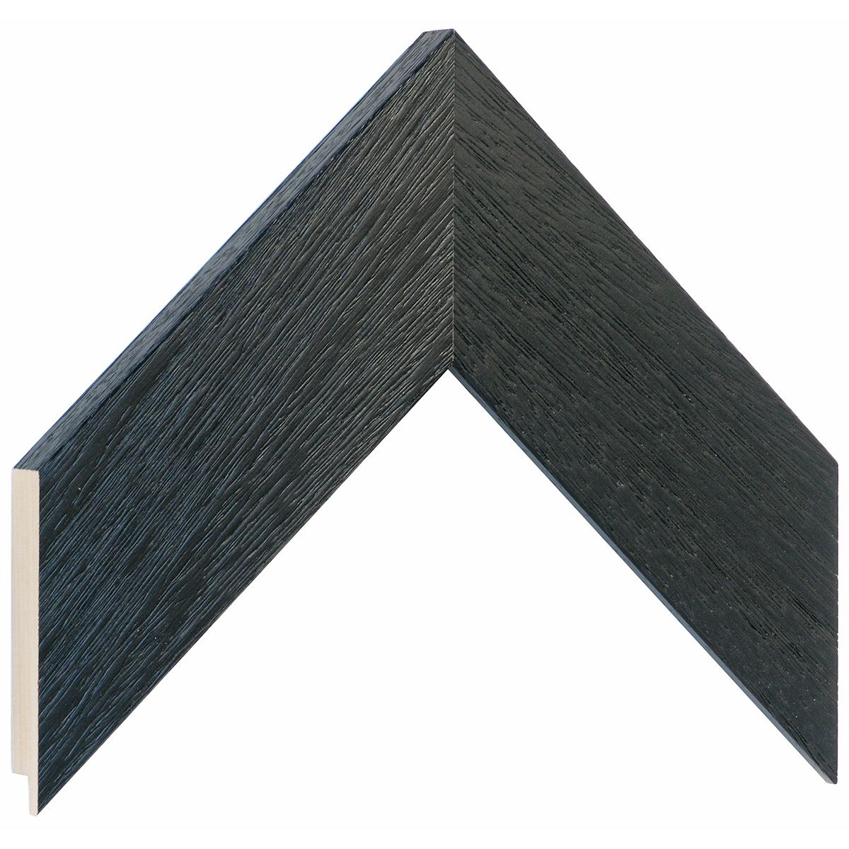 Asta in ayous piatta - Larghezza 58mm Altezza 20 - Nero, poro aperto - Campione