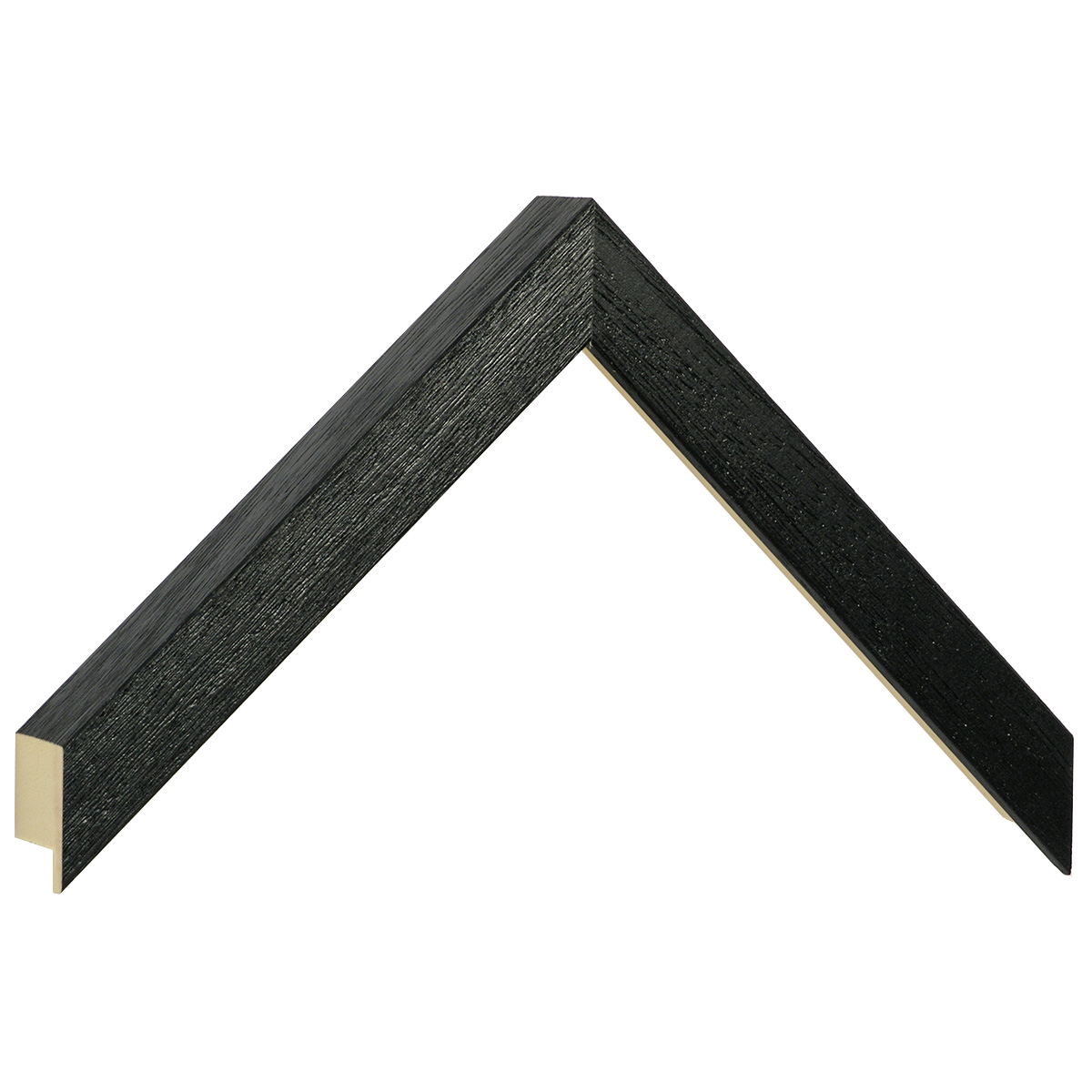 Asta in ayous piatta - Larghezza 20mm Altezza 32 - Nero, poro aperto - Campione