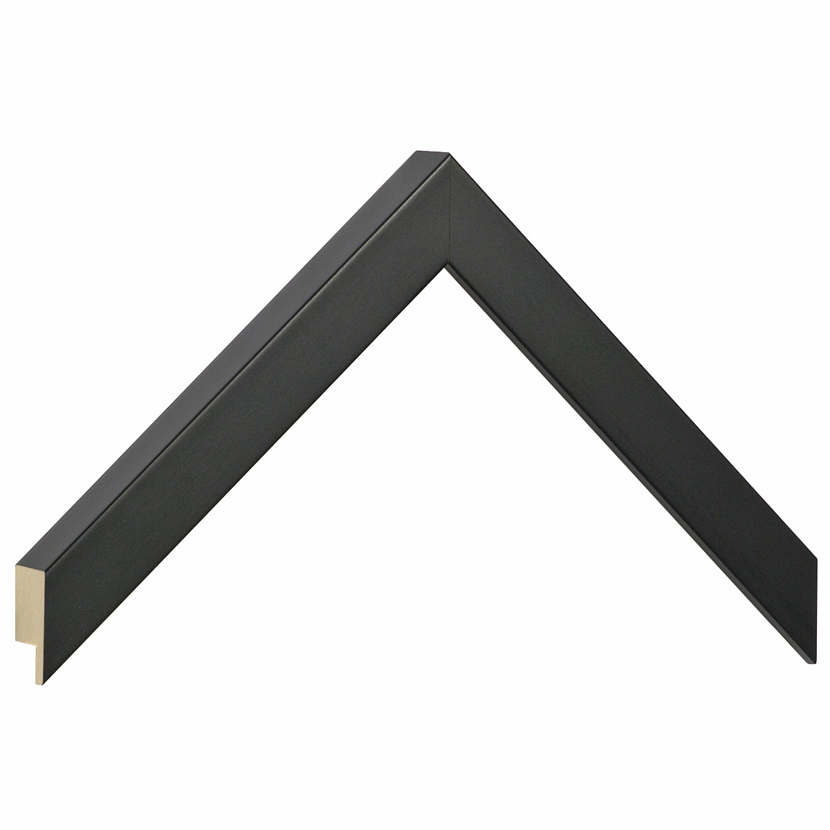 Asta in ayous piatta - Larghezza 2mm0 Altezza 25 - Nero opaco - Campione