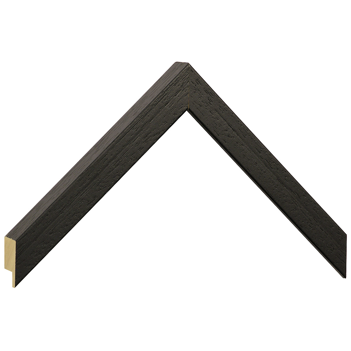 Asta in ayous piatta - Larghezza 20mm Altezza 25 - Nero, poro aperto - Campione