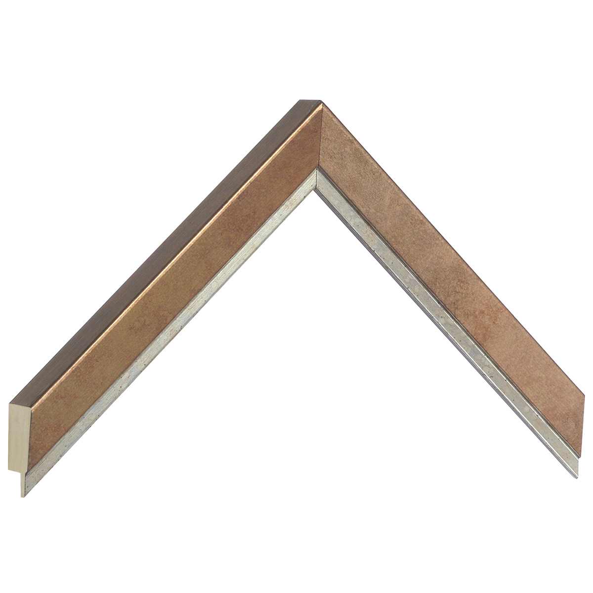 Asta pino giuntato - Larghezza 22mm Altezza 35 - Finitura rame - Campione