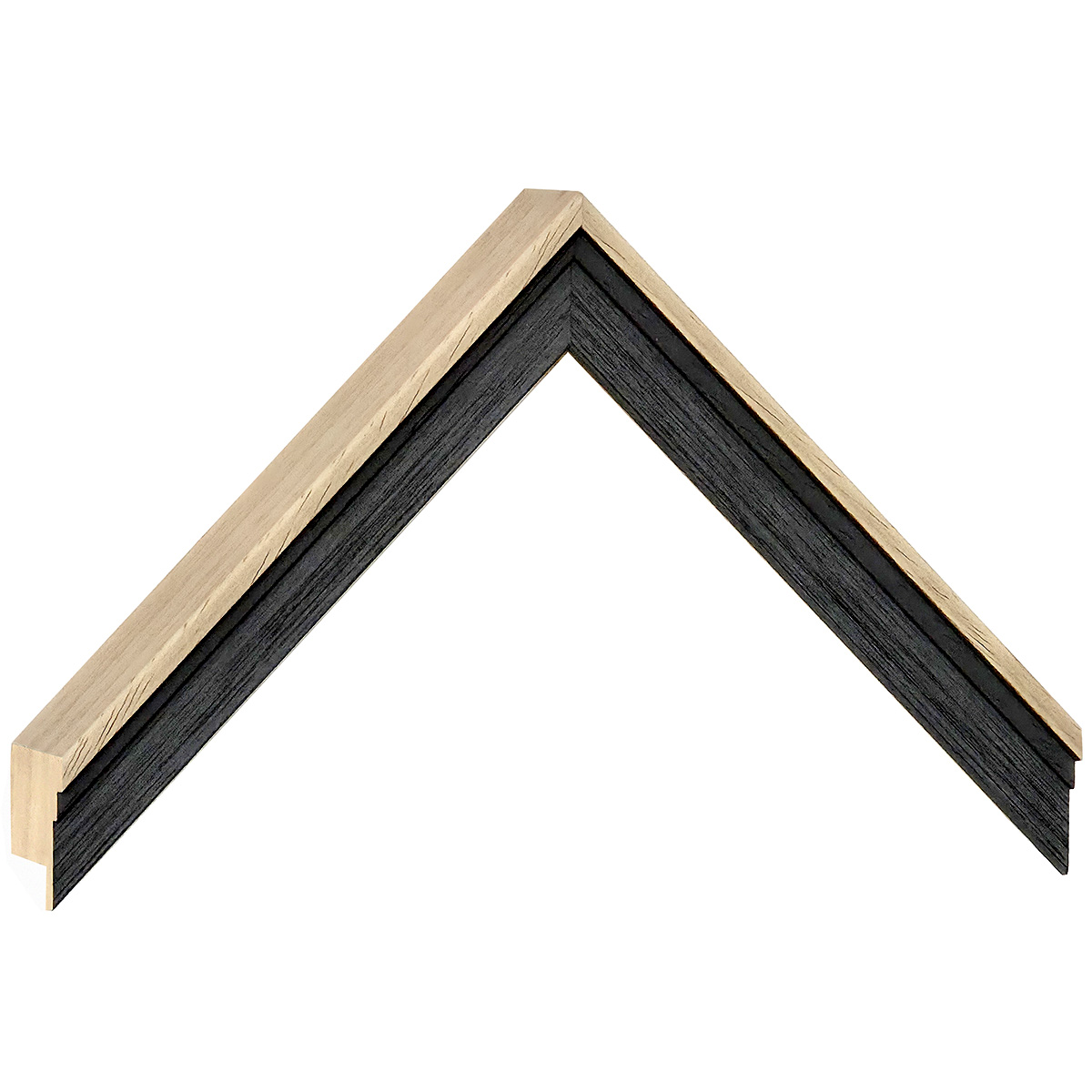 Asta in ayous - Larghezza 33mm Altezza 23- colore nero - Campione