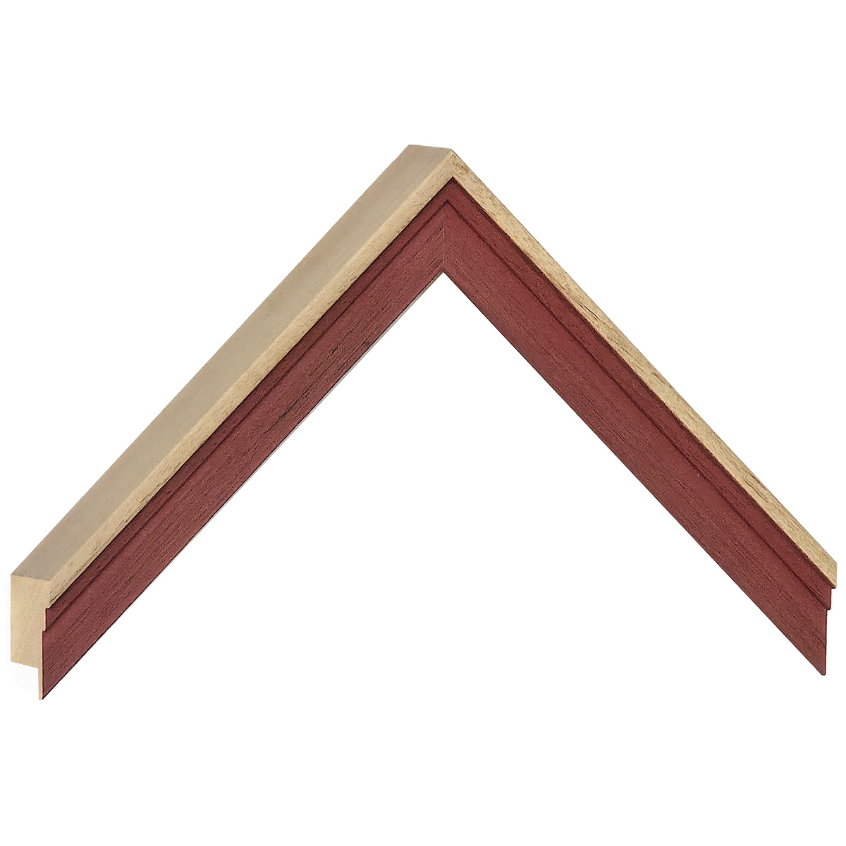 Asta in ayous - Larghezza 33mm Altezza 23- colore rosso - Campione