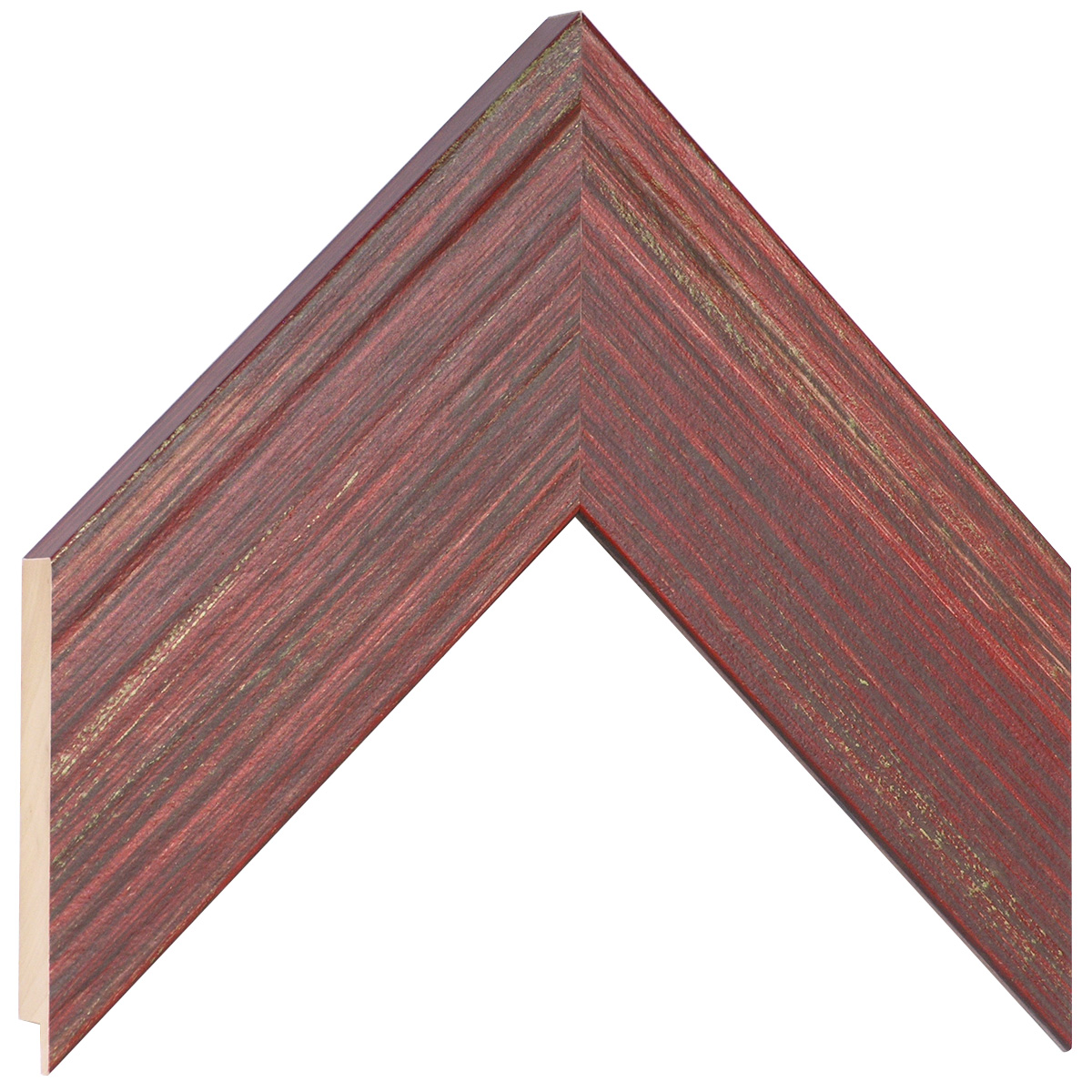 Asta in ayous piatta - Larghezza 68mm Altezza 20 - Screziata rossa - Campione