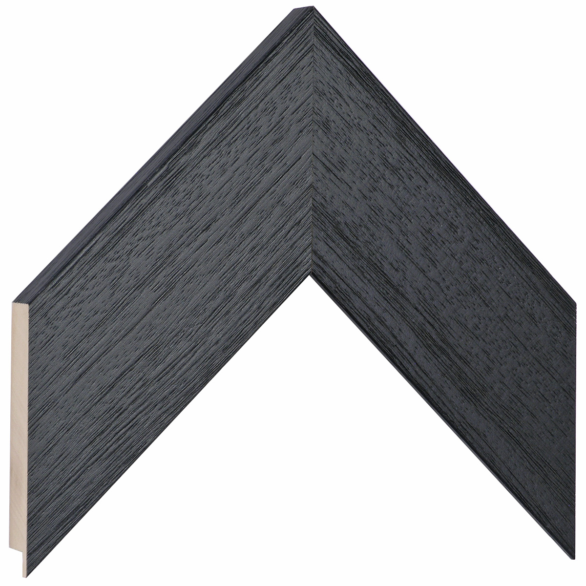 Asta in ayous piatta - Larghezza 68mm Altezza 20 - Nero - Campione