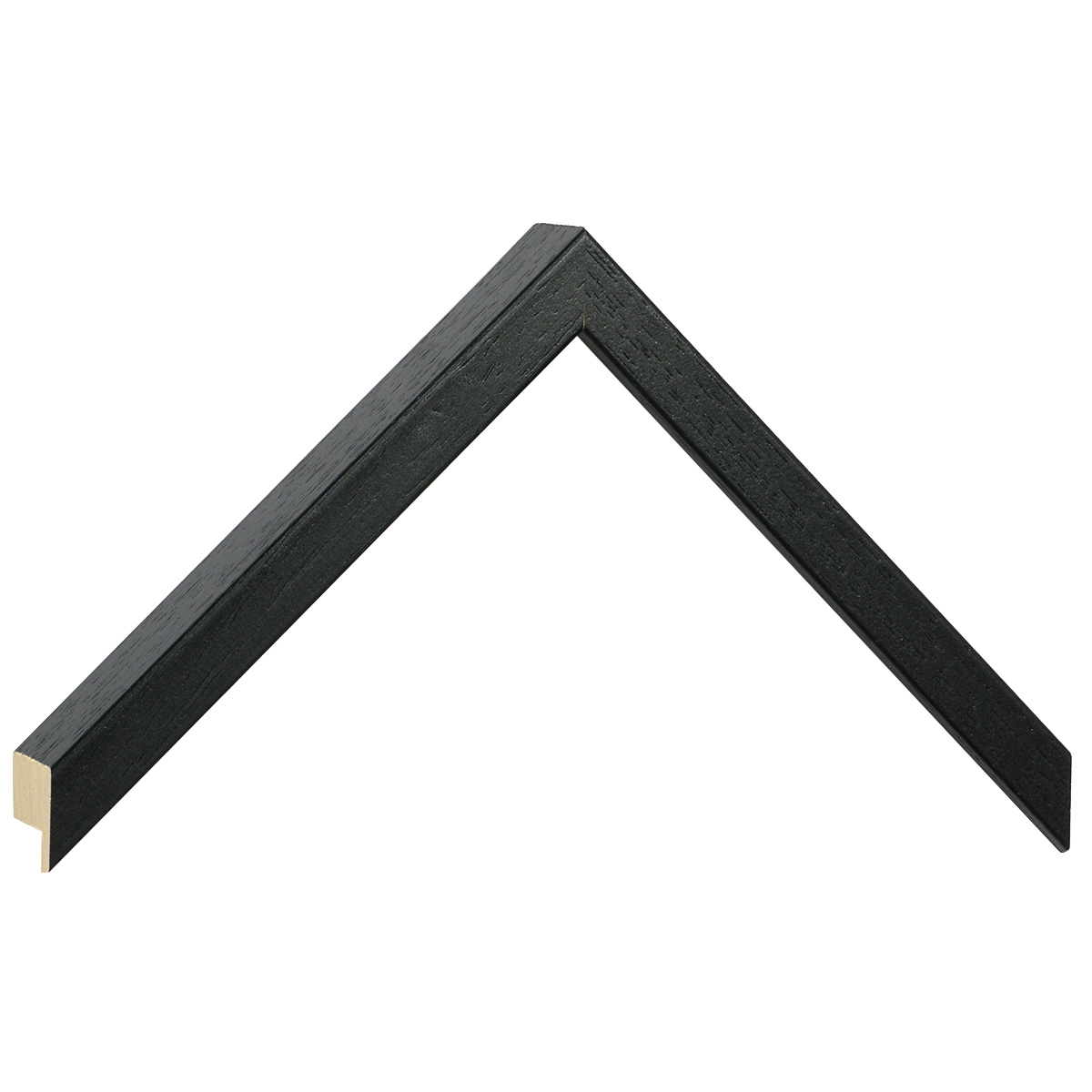 Asta in ayous piatta - Larghezza 15mm Altezza 32 - Nero, poro aperto - Campione
