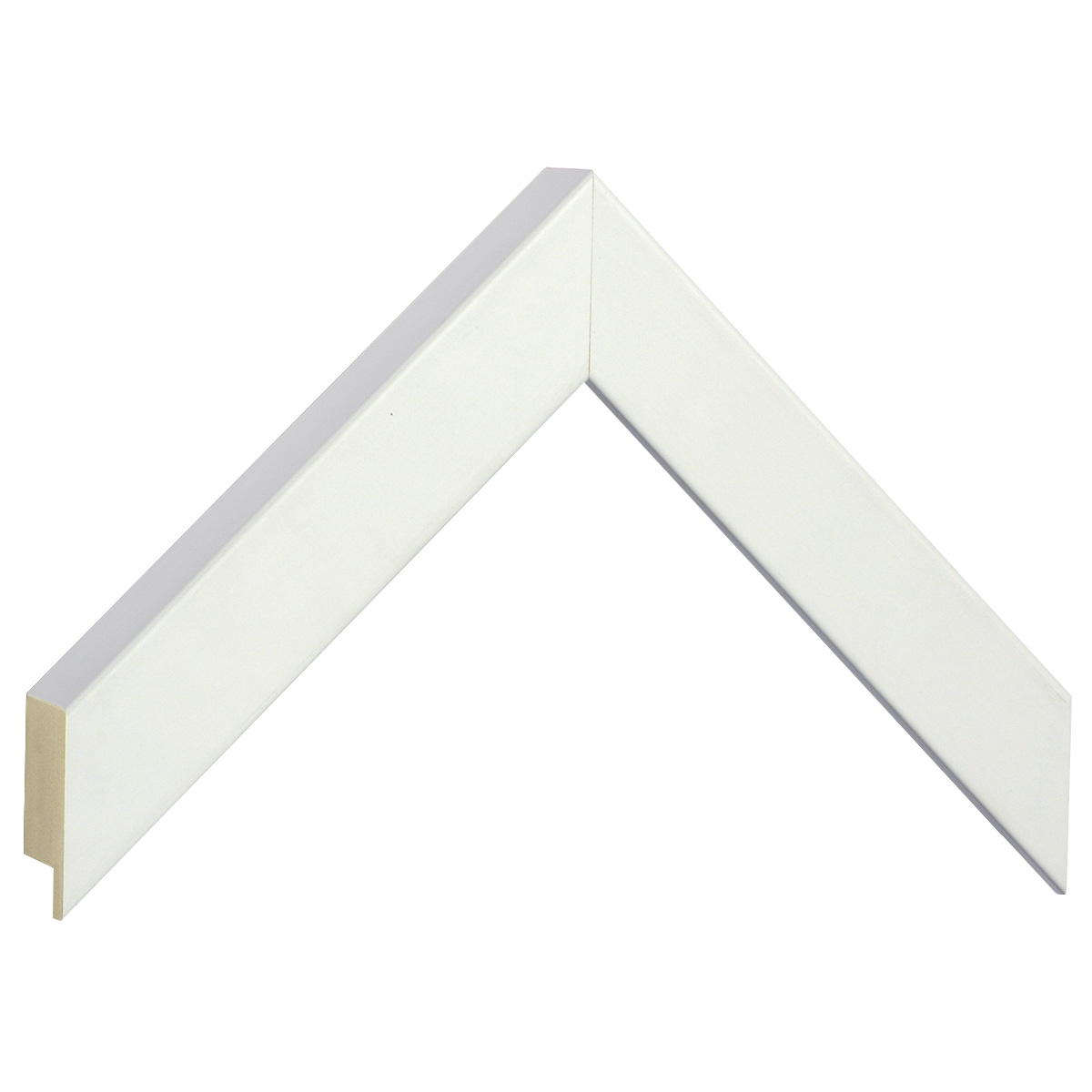 Asta in ayous piatta - Larghezza 30mm Altezza 32 - Bianco opaco - Campione