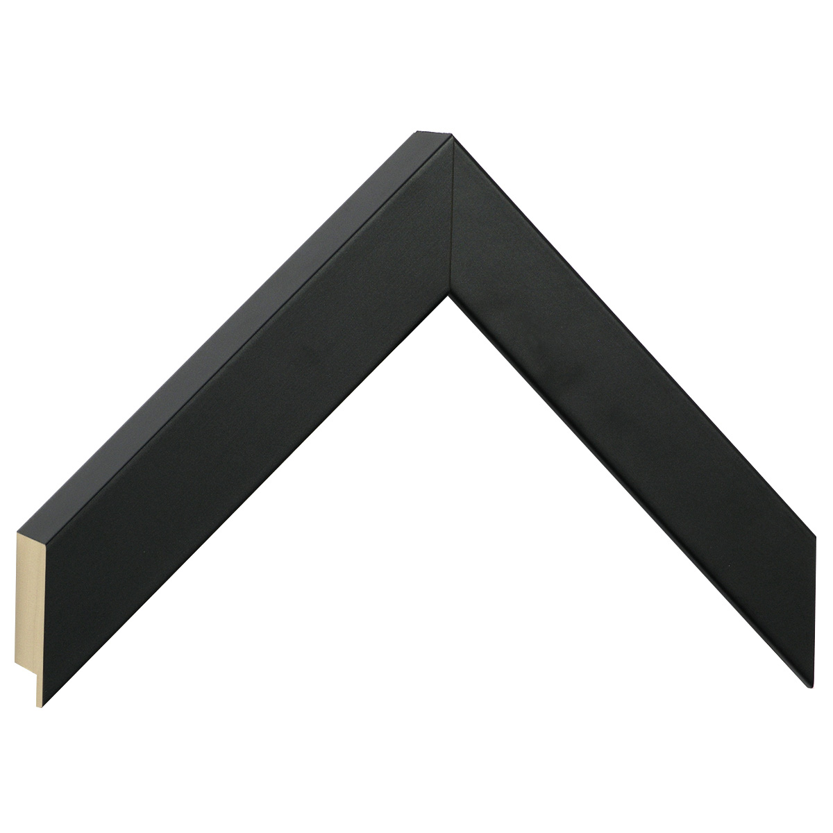 Asta in ayous piatta - Larghezza 30mm Altezza 32 - Nero opaco - Campione