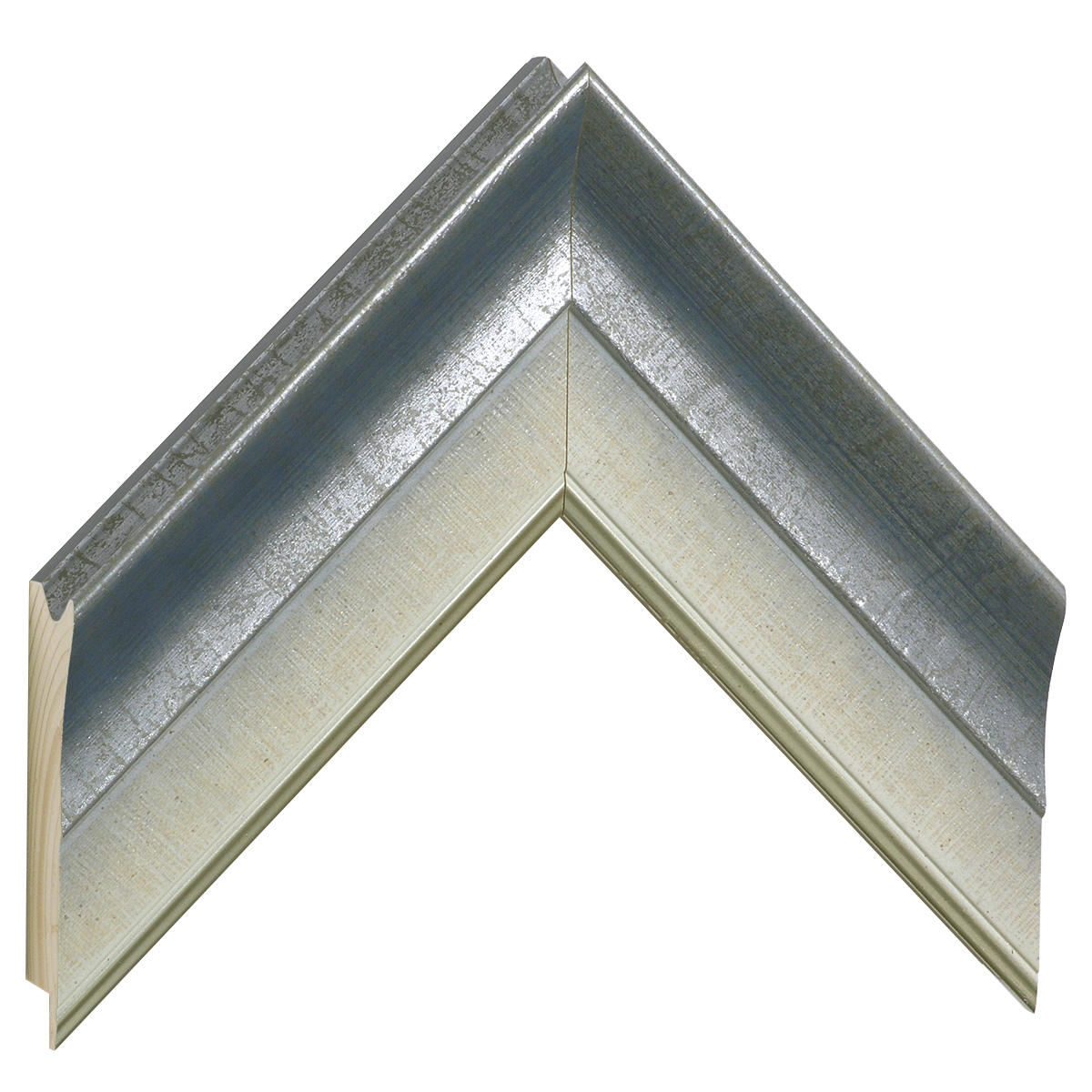 Asta abete giuntato - Larghezza 65mm Altezza 33 - Azzurro, fascia bia - Campione