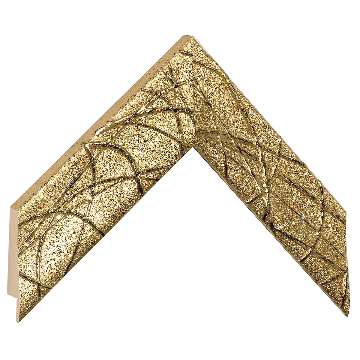 Asta in ayous - Larghezza 47mm Altezza 30 - Oro, decorazioni in rilievo - Campione