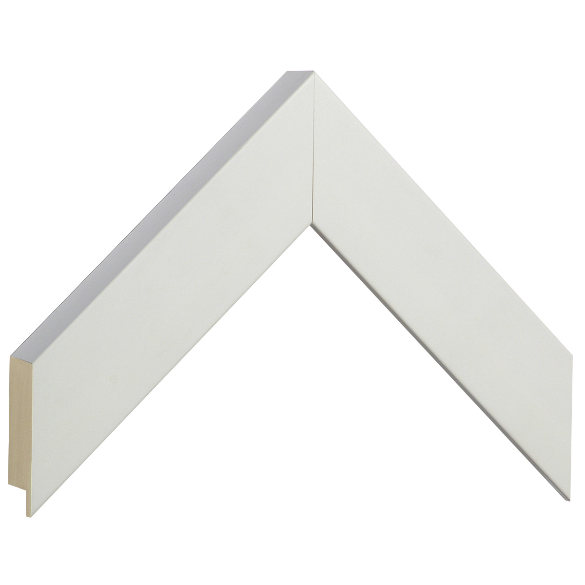 Asta in ayous piatta - Larghezza 40mm Altezza 32 - Bianco opaco - Campione