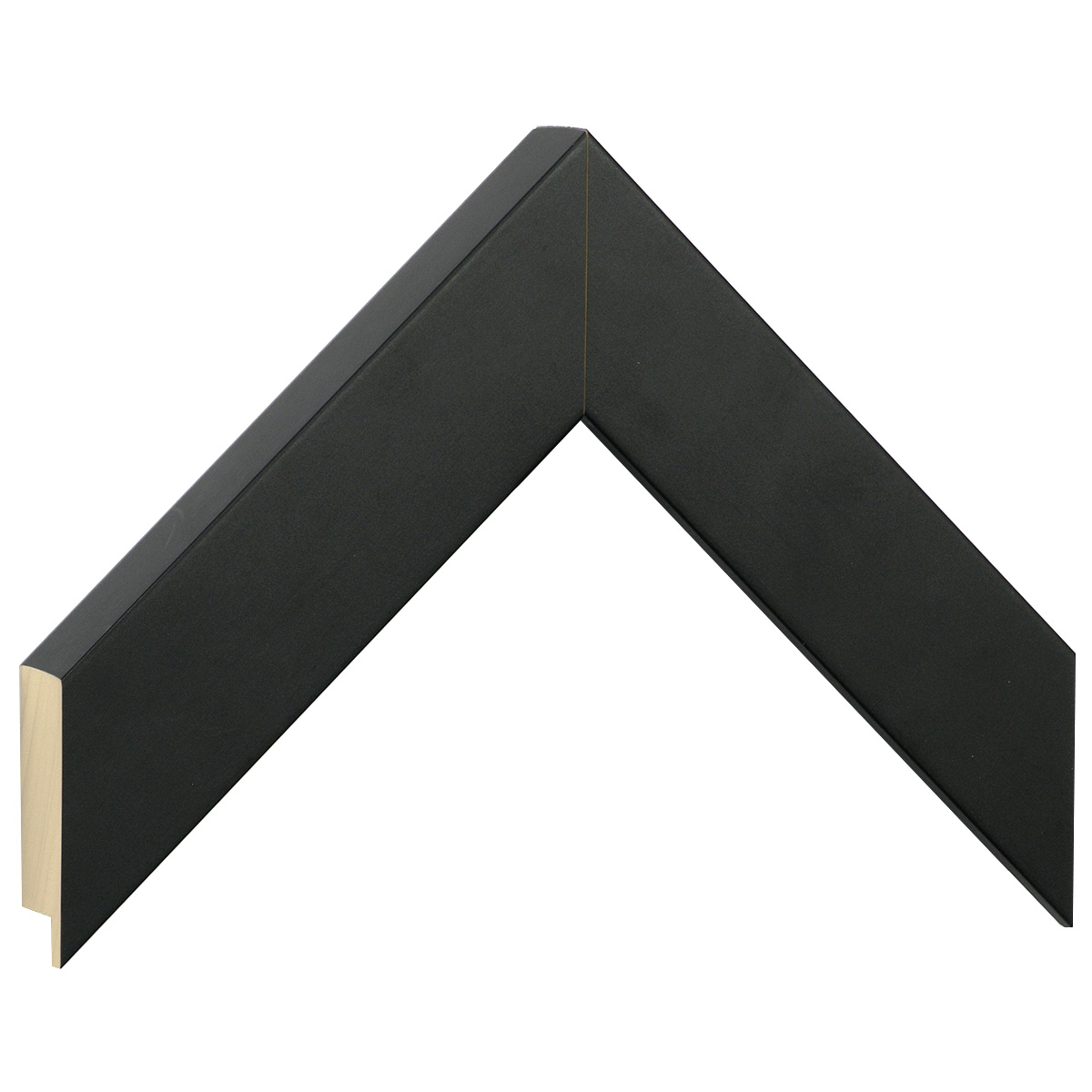 Asta in ayous piatta - Larghezza 40mm Altezza 32 - Nero opaco - Campione