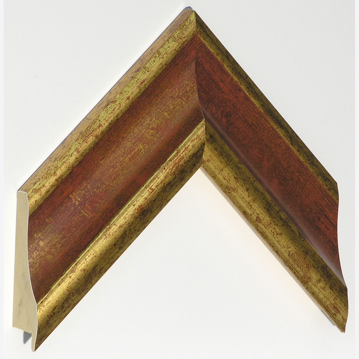 Asta pino giuntato - Larghezza 67mm Altezza 32 - Oro con gola rossa - Campione