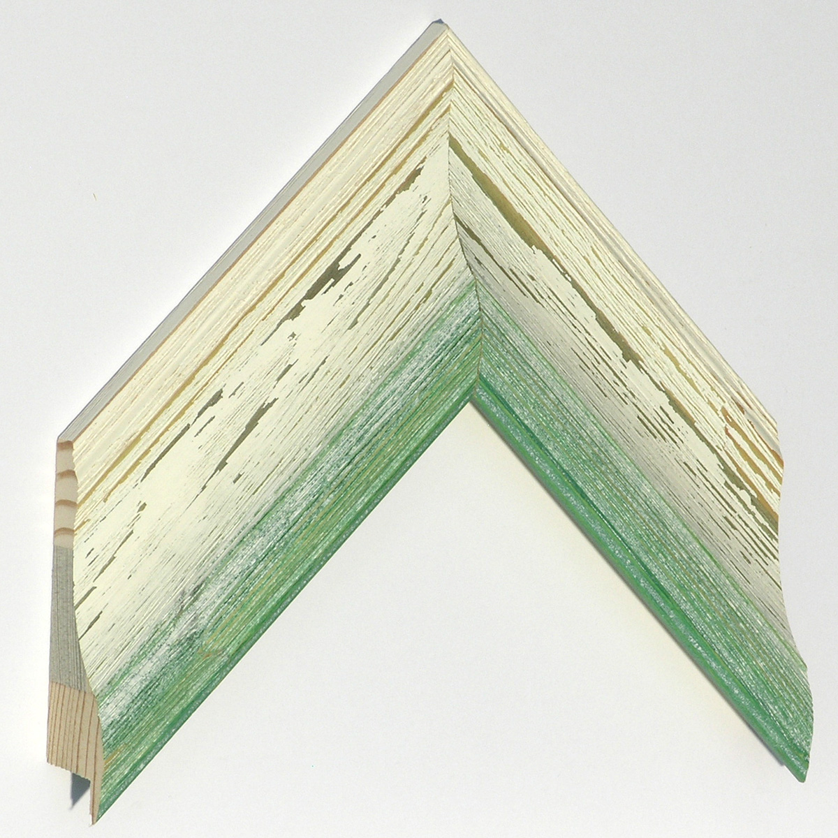 Asta pino giuntato - Larghezza 67mm Altezza 32 - Decapata verde - Campione