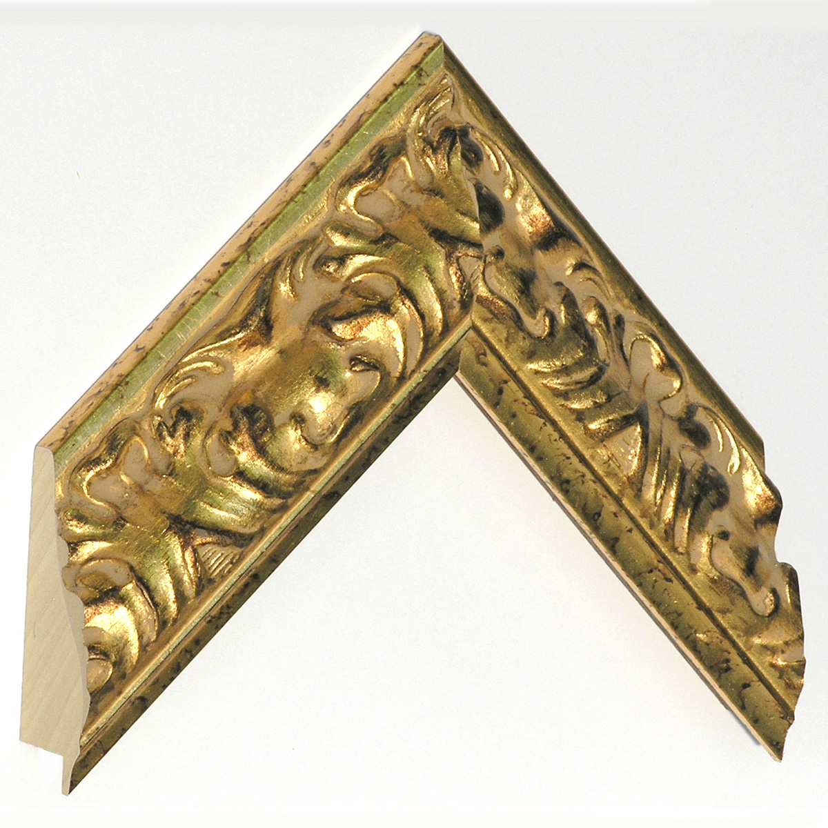 Asta in ayous - Larghezza 55mm Altezza 35 - Oro, decorazioni in rilievo - Campione