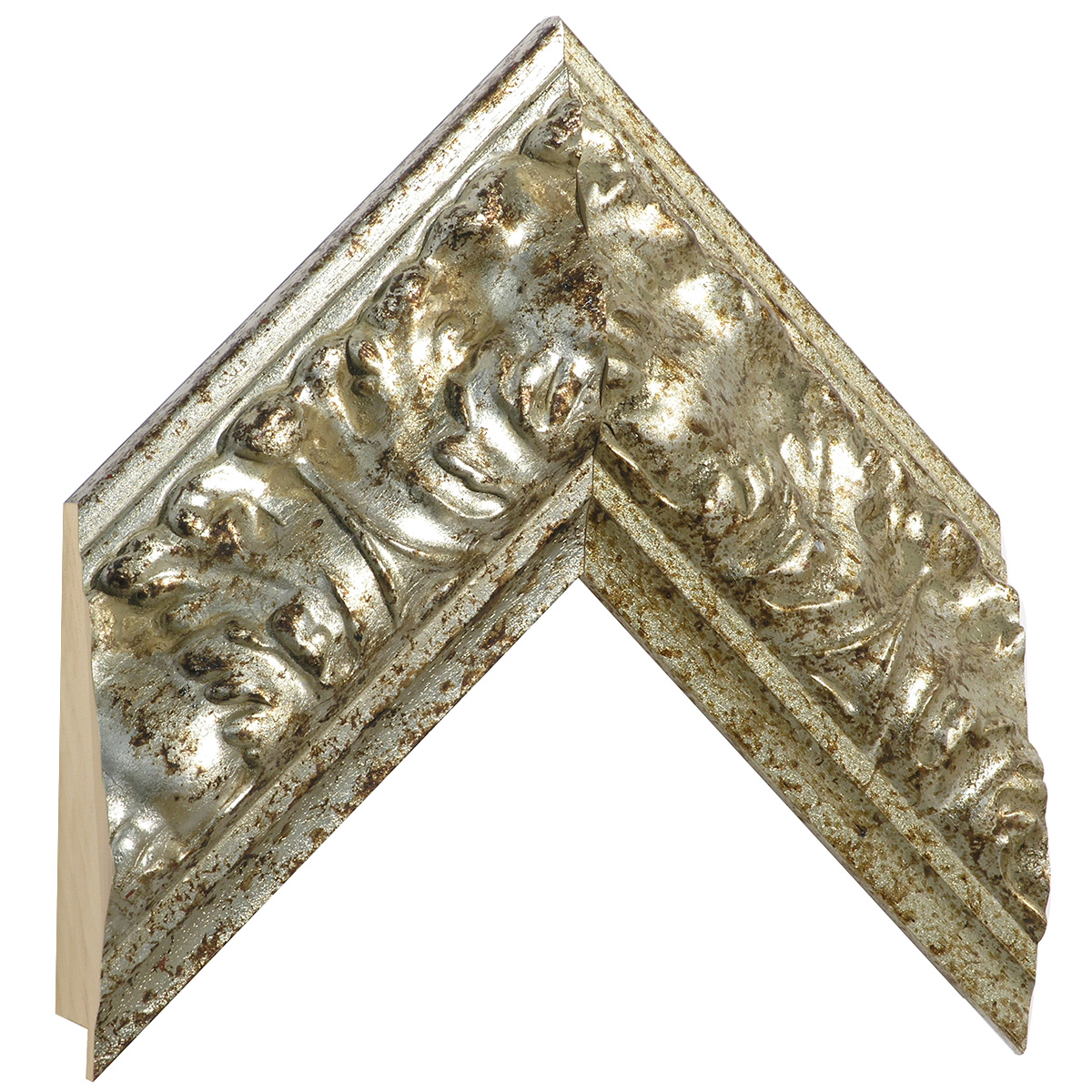 Asta pino giuntato - Larghezza 85mm Altezza 45 - Argento con decorazioni - Campione