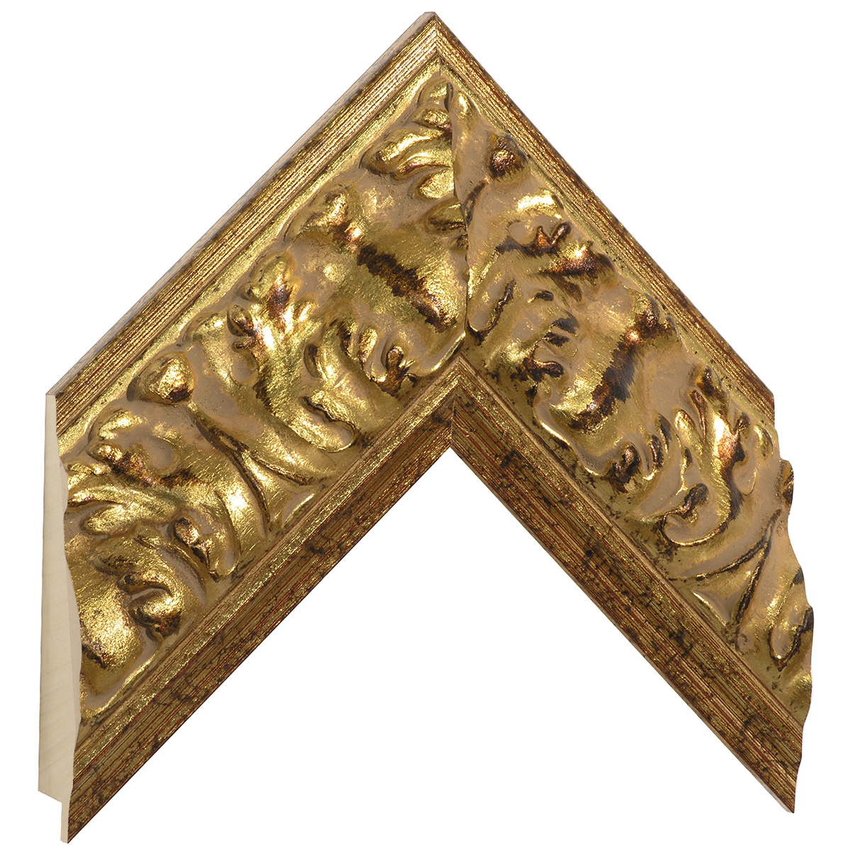 Asta in ayous - Larghezza 85mm Altezza 45 - Oro, decorazioni in rilievo - Campione