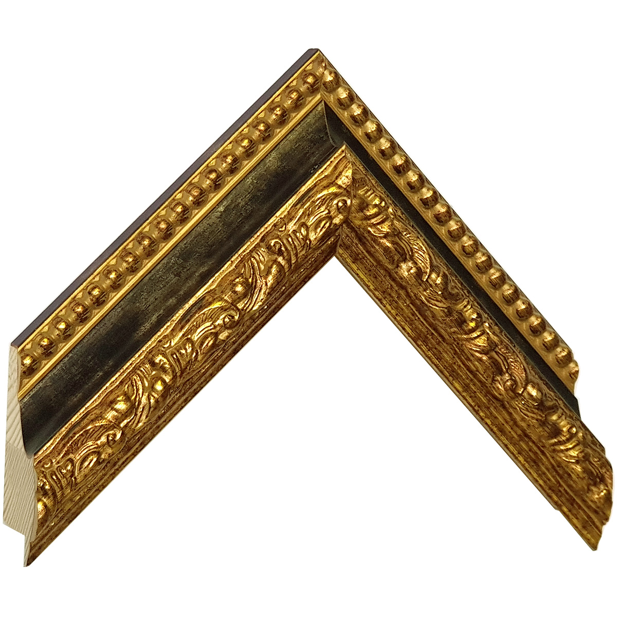 Asta abete giuntato - Larghezza 50mm Altezza 44 - Bruno con decoraz. - Campione