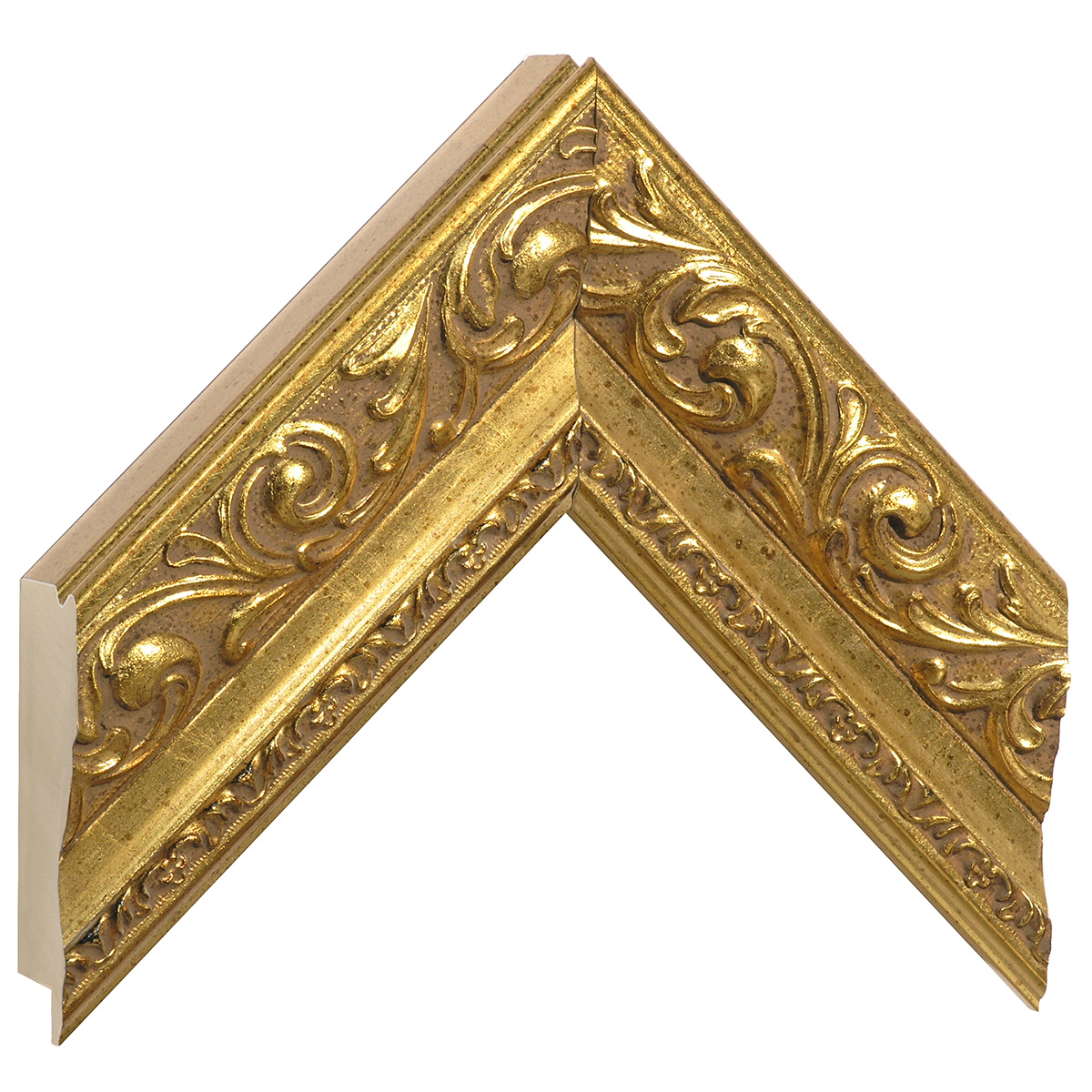 Asta in ayous - Larghezza 64mm Altezza 44 - Oro, decorazioni in rilievo - Campione
