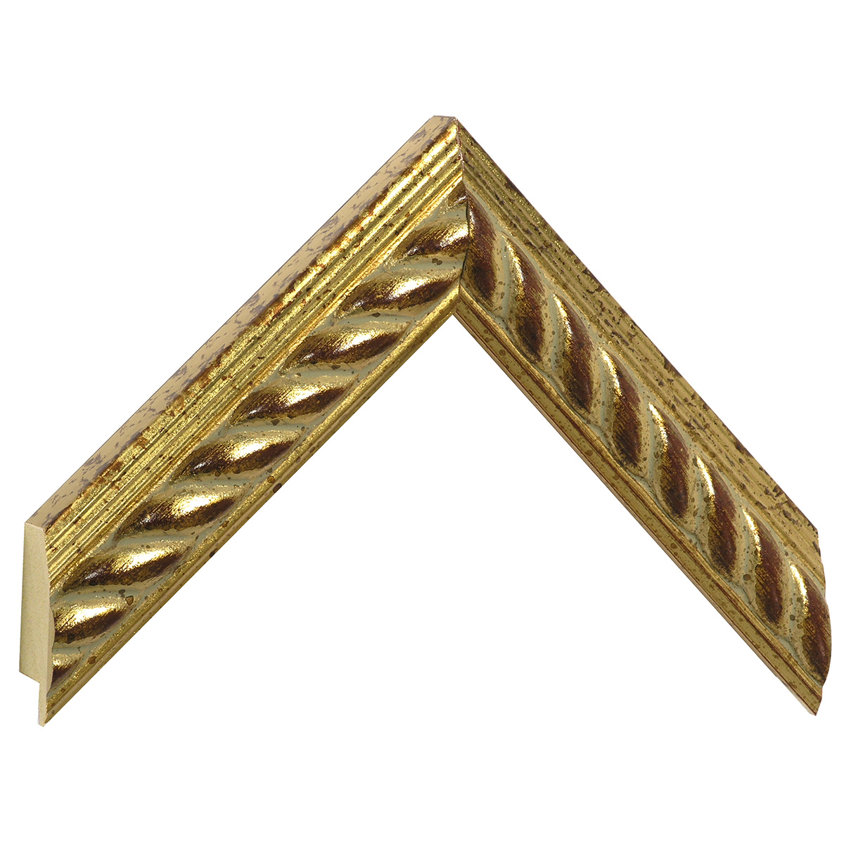 Asta in ayous - Larghezza 35mm Altezza 31 - Oro con treccia rossa - Campione