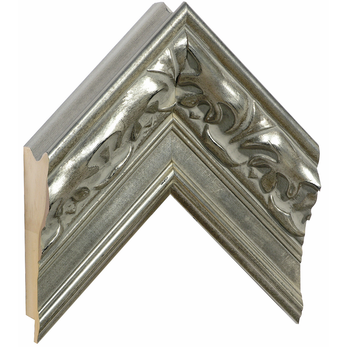 Asta jelutong - Larghezza 102mm Altezza 71 - Argento con decorazioni - Campione