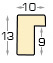 Asta ramin grezza - larghezza mm 10 - altezza mm 13 - Sezione