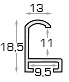 Asta alluminio serie 13 tonda - Bronzo lucido - Sezione