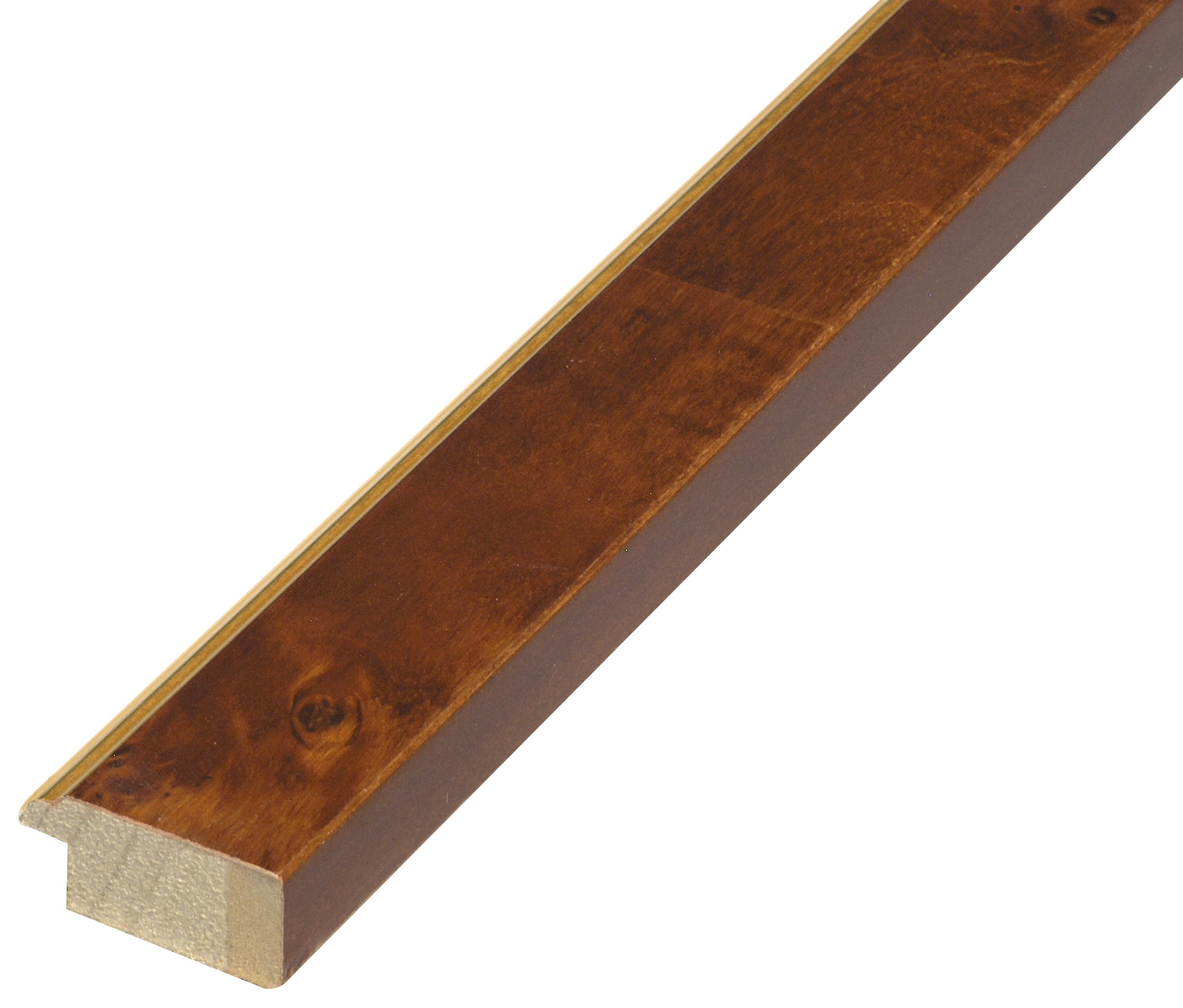 Asta in radica - Larghezza 30mm Altezza 15 - Noce con filo oro