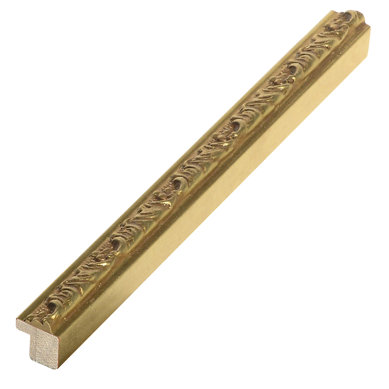 Asta pino giuntato - Larghezza 16mm Altezza 16 - Oro con decorazioni