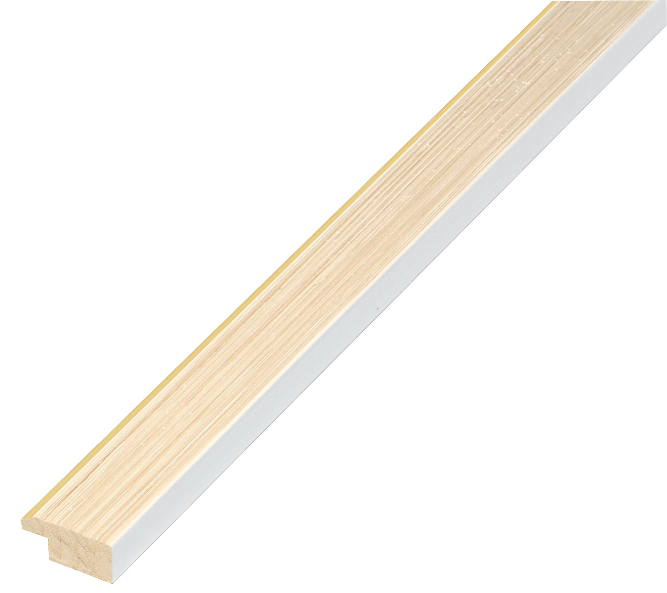 Asta pino giuntato - Larghezza 21mm Altezza 10 - Crema, filo oro