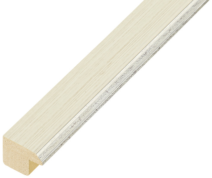 Asta pino giuntato - Larghezza 22mm Altezza 15 - Beige, filo argento