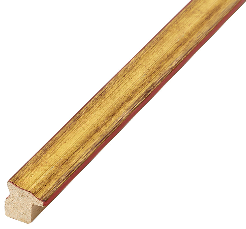 Asta pino giuntato - Larghezza 16mm Altezza 16 - Oro