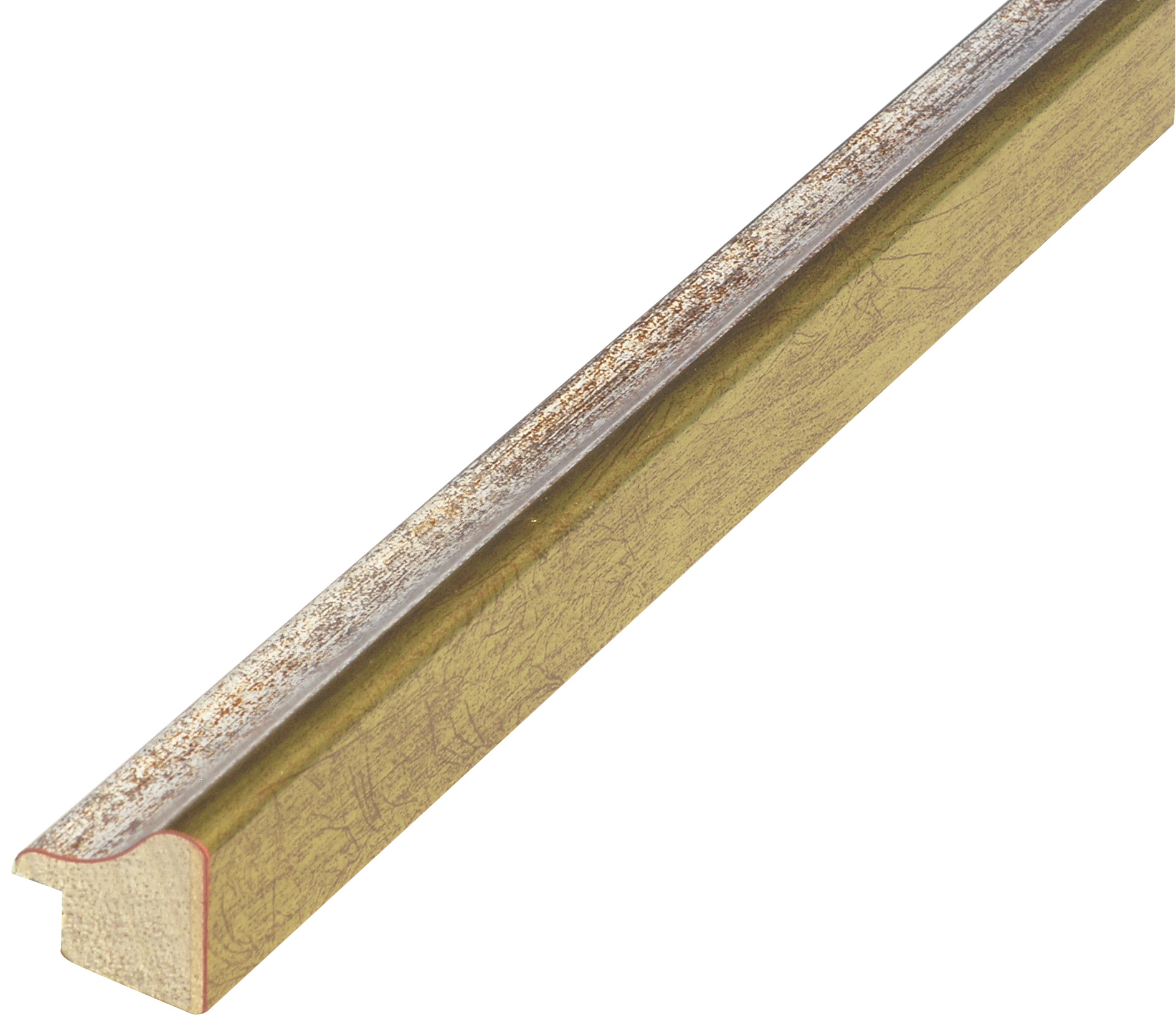 Asta pino giuntato - Larghezza 23mm Altezza 22 - Oro con gola grigia