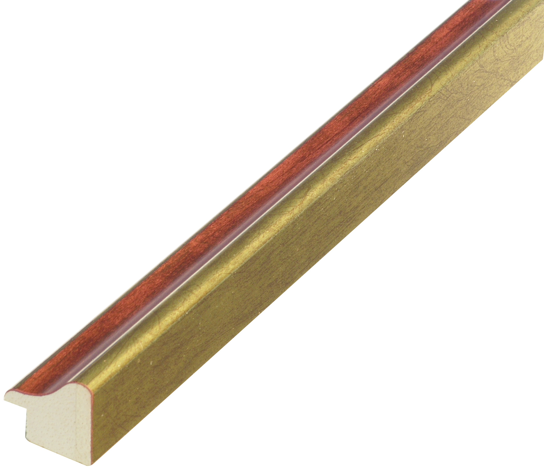 Asta pino giuntato - Larghezza 23mm Altezza 22 - Oro, gola rossa