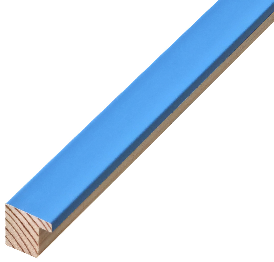Asta in pino - Larghezza 20mm Altezza 20 - Azzurro opaco