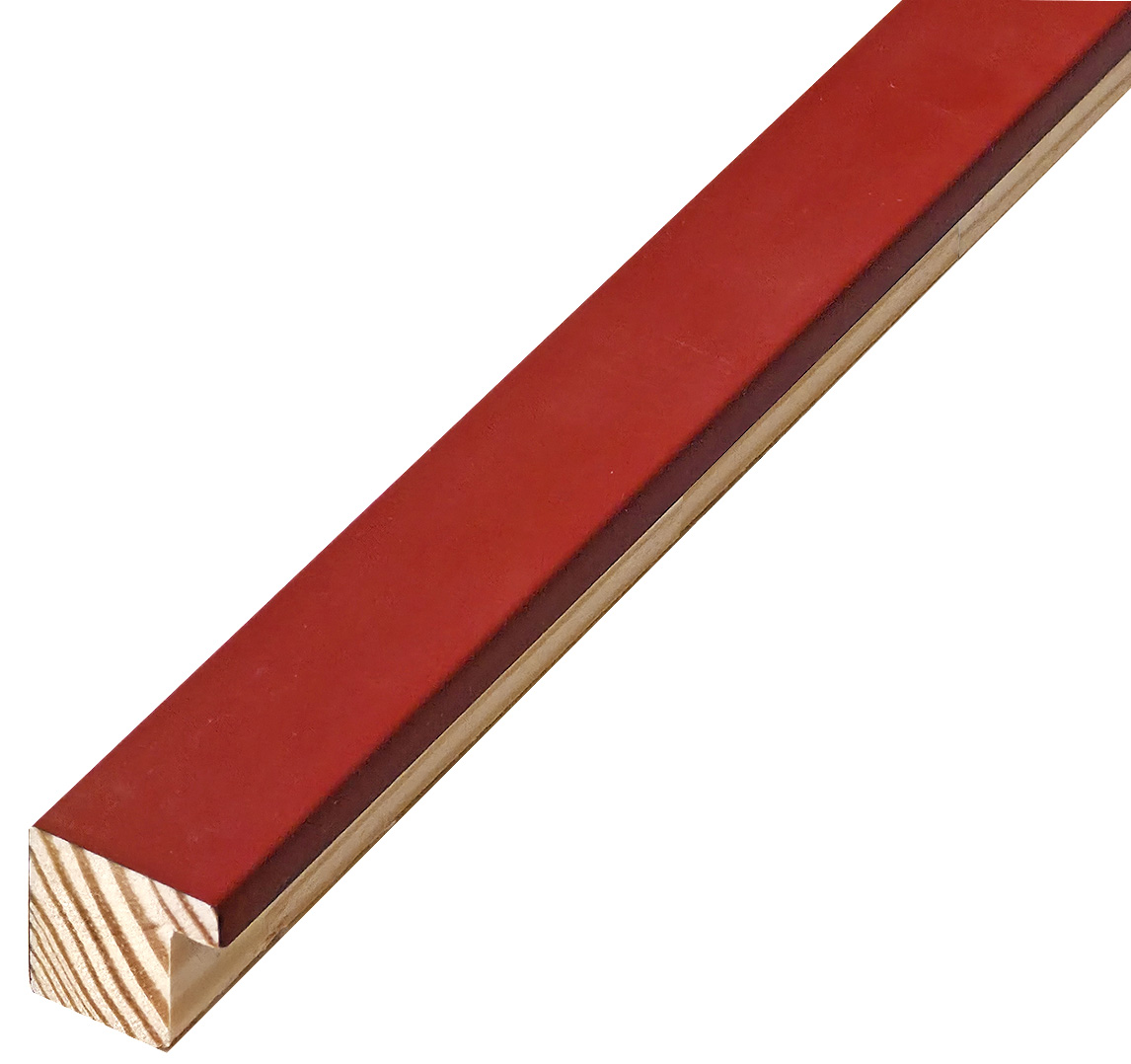 Asta in pino - Larghezza 20mm Altezza 20 - Bordeaux opaco
