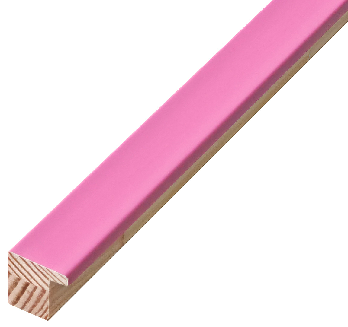 Asta in pino - Larghezza 20mm Altezza 20 - Rosa opaco
